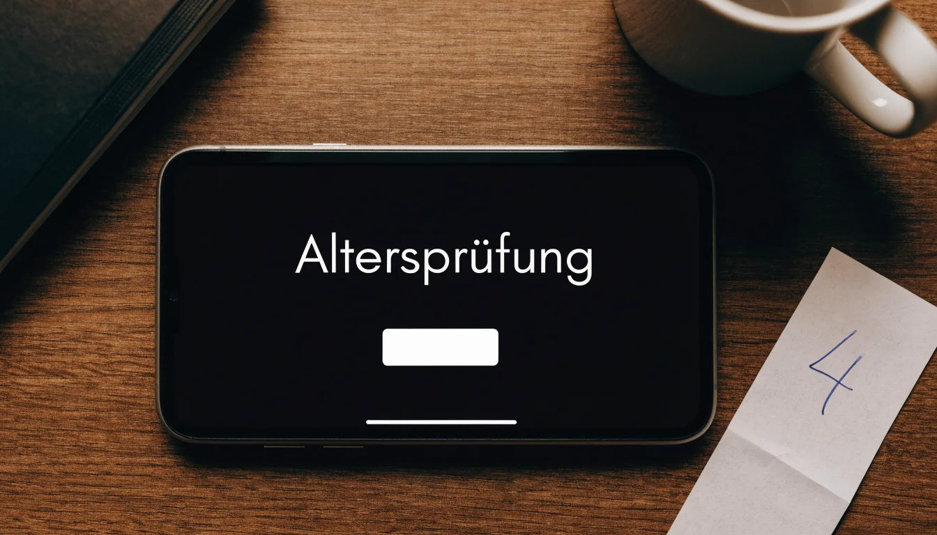 Eine Balkenwaage aus Messing steht neben einem hölzernen Richterhammer auf einem dunklen Pult, im Hintergrund ein unscharfes Bücherregal.