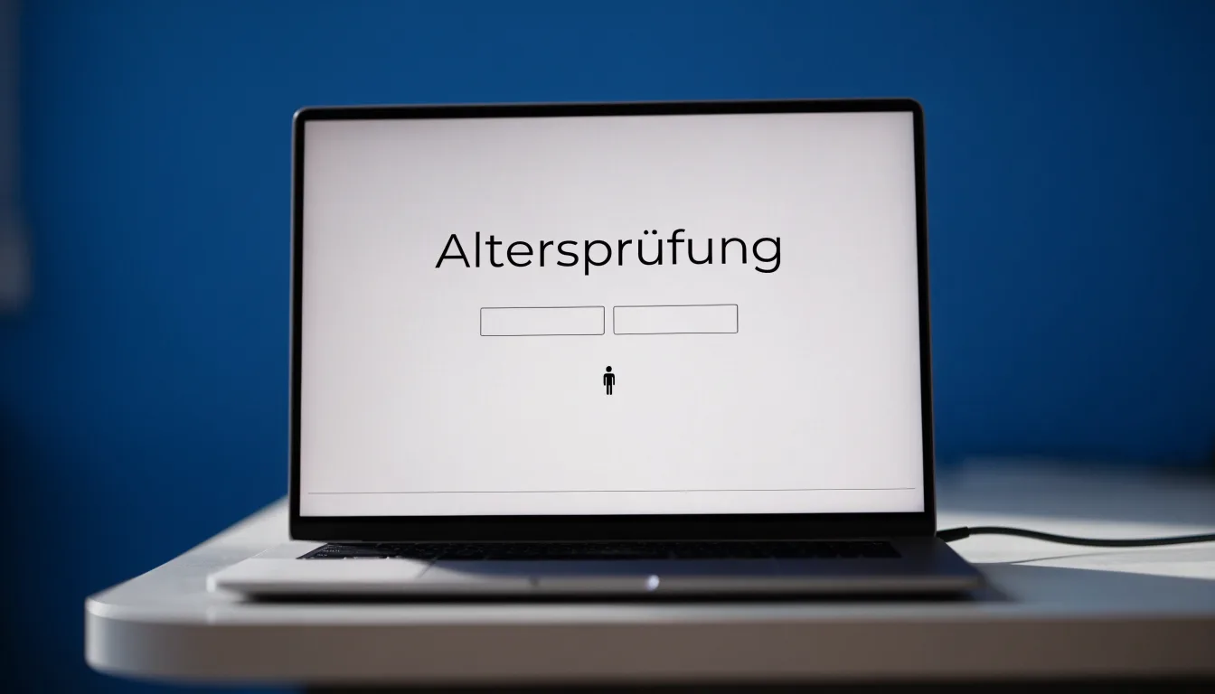 Ein Richterhammer aus Holz liegt auf einer polierten Tischplatte neben einer Messingwaage, im Hintergrund ein verschwommenes Bücherregal.