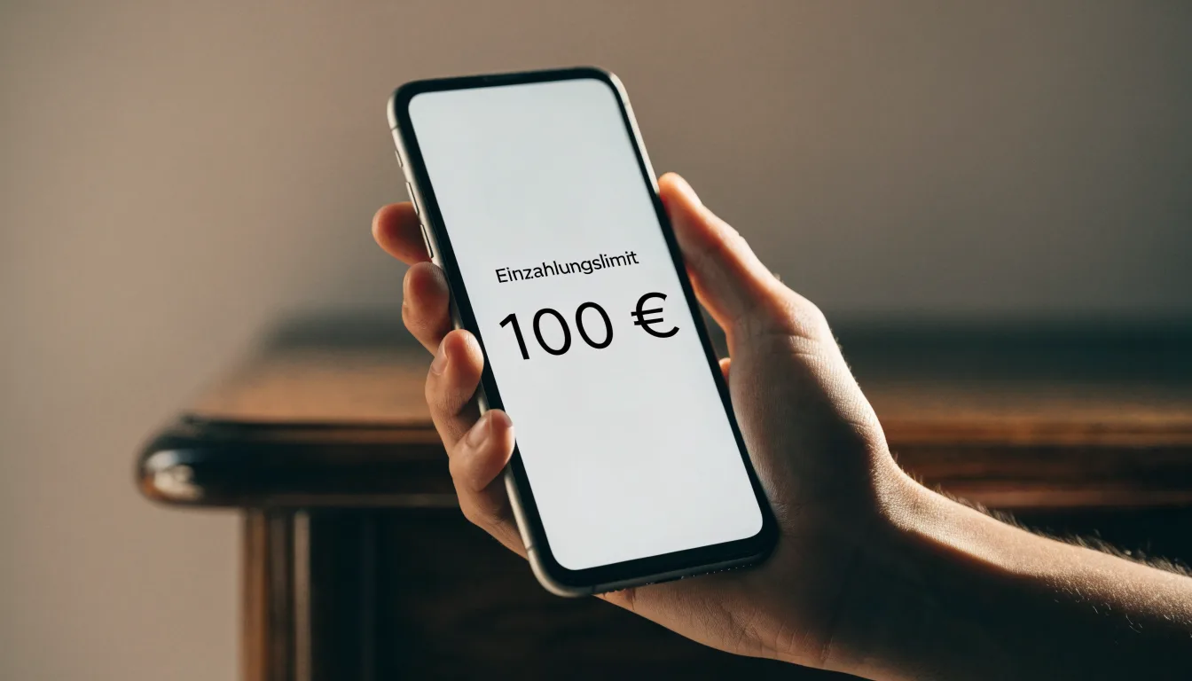 Eine Balkenwaage aus Messing steht im Gleichgewicht auf einem dunklen Pult neben einem hölzernen Richterhammer.