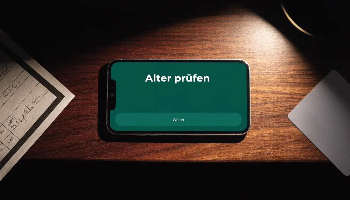 Eine Balkenwaage aus Messing steht neben einem hölzernen Richterhammer auf einem dunklen Pult, im Hintergrund ein unscharfes Bücherregal.